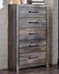 Drystan / Bookcase Headboard Bed With Mirrored Dresser, Chest And Nightstand