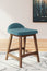 Lyncott Upholstered Barstool (2/CN) Blue/Brown
