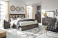 Drystan  Bookcase Bed With 4 Storage Drawers With Mirrored Dresser And 2 Nightstands
