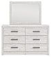 Cayboni  Panel Bed With Mirrored Dresser