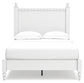 Mollviney  Panel Bed With Mirrored Dresser And Nightstand