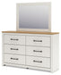 Linnocreek  Panel Bed With Mirrored Dresser