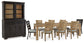 Galliden Dining Table and 8 Chairs with Storage
