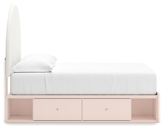 Wistenpine  Upholstered Panel Bed With Storage