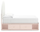 Wistenpine  Upholstered Panel Bed With Storage