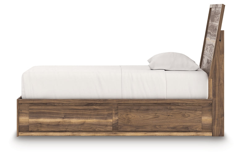Chirason  Panel Bed With Storage