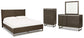 Arkenton  Panel Bed With Mirrored Dresser And Chest