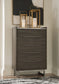 Arkenton  Panel Bed With Mirrored Dresser And Chest