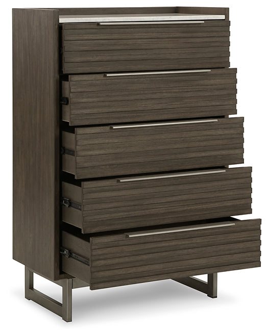Arkenton  Panel Bed With Mirrored Dresser And Chest