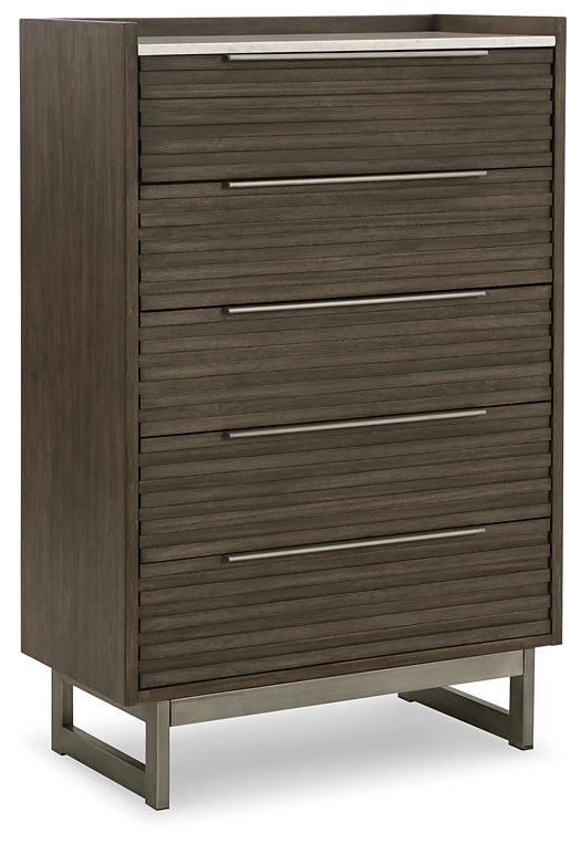 Arkenton  Panel Bed With Mirrored Dresser And Chest