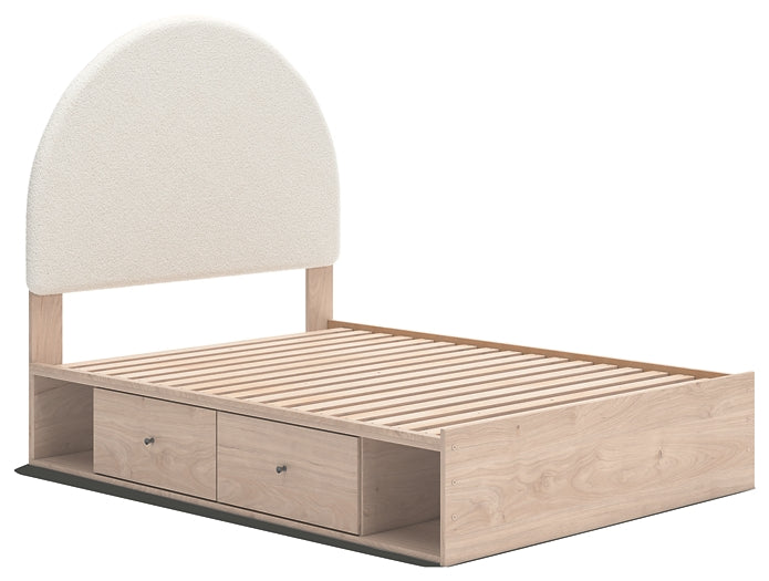 Arloster  Upholstered Panel Bed With Storage