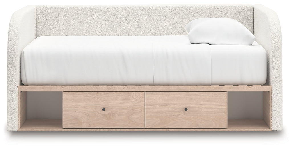 Arloster  Upholstered Day Bed With Storage