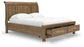 Feddinger California  Storage Sleigh Bed