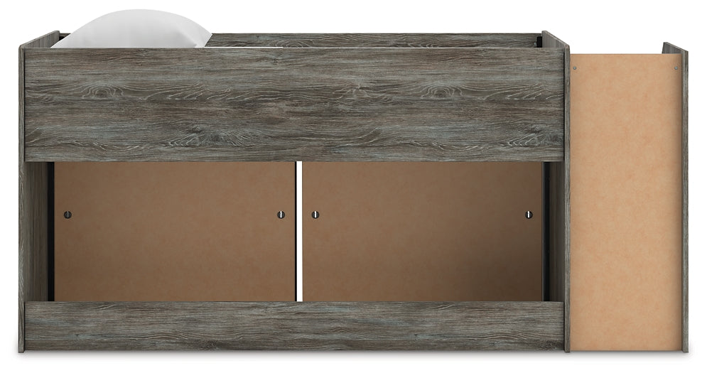 Frandern  Loft Bed With Bookcase Storage