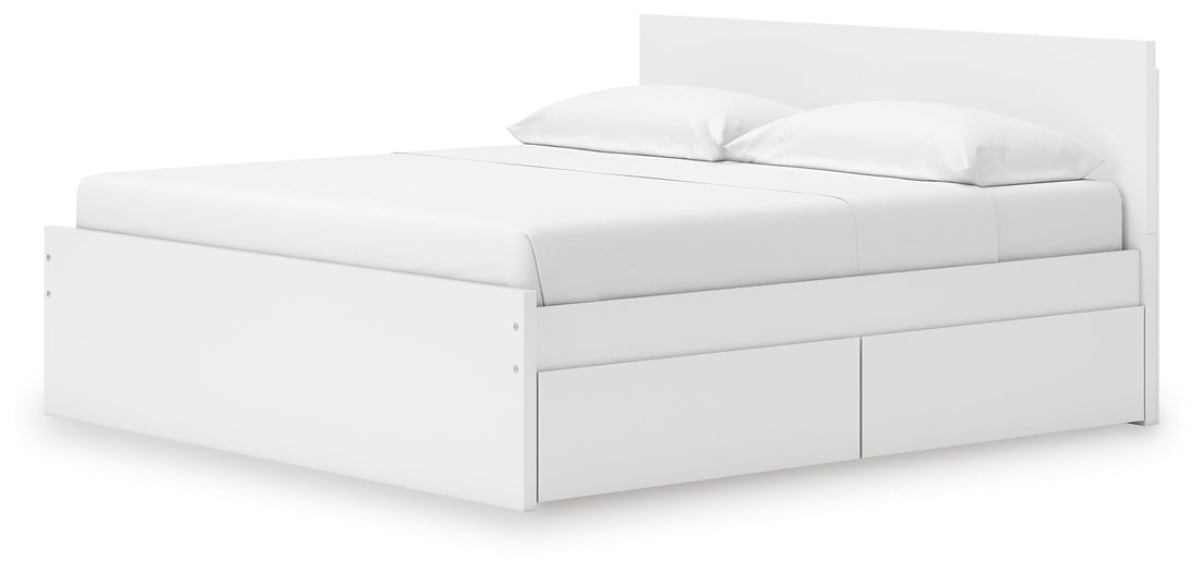 Onita  Panel Platform Bed With 2 Side Storage