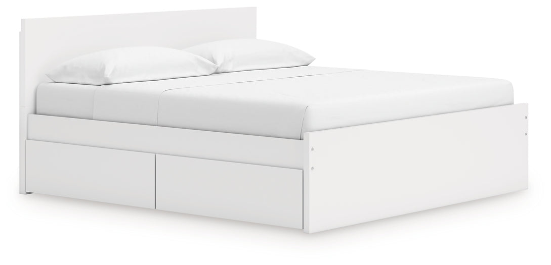 Onita  Panel Platform Bed With 2 Side Storage