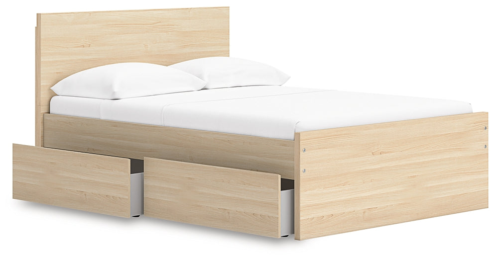Onita  Panel Platform Bed With 1 Side Storage