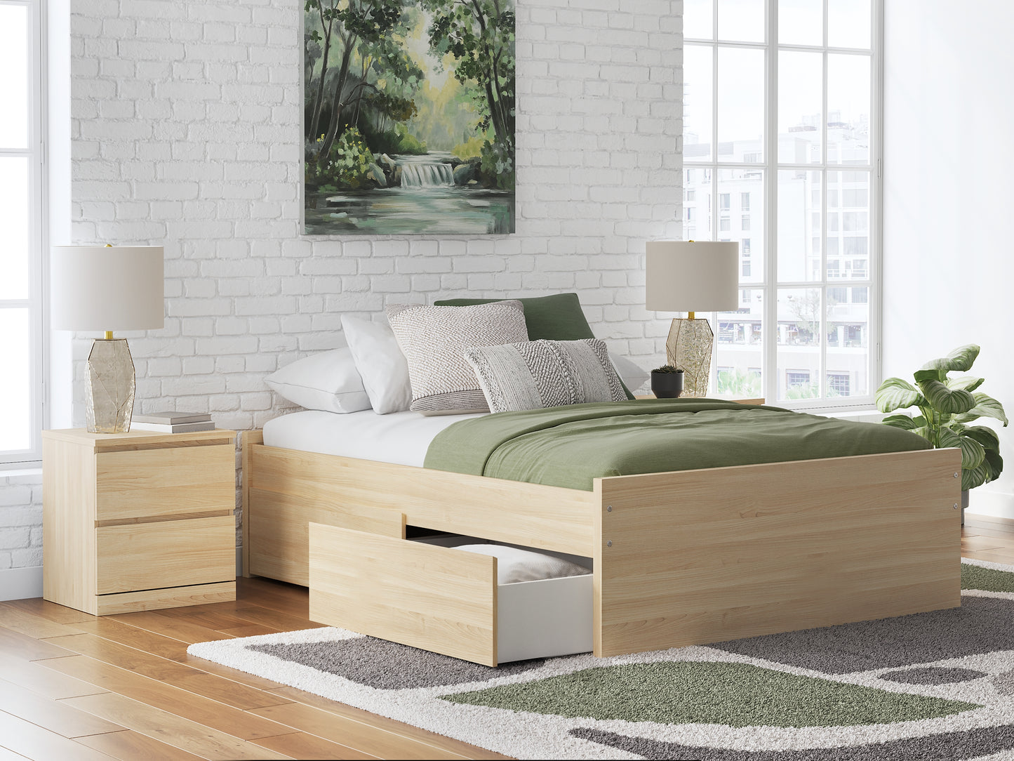 Onita  Platform Bed With 2 Side Storage