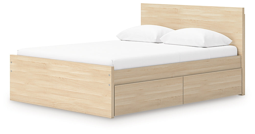 Onita  Panel Platform Bed With 2 Side Storage