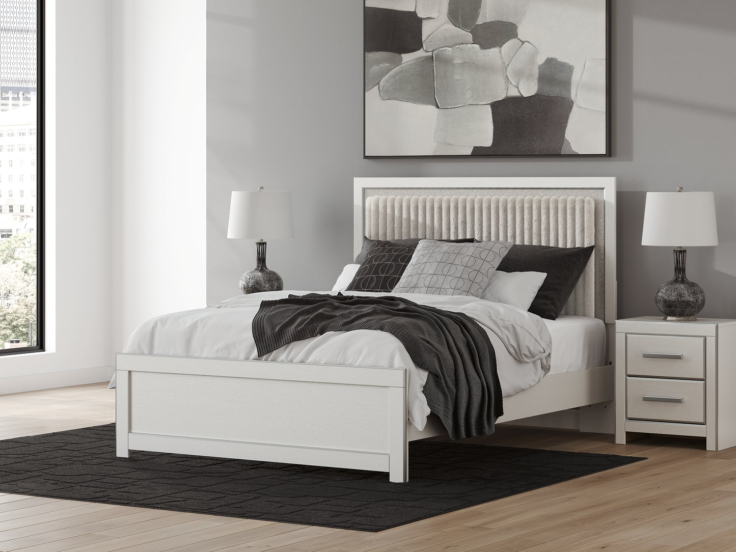 Zuraleus  Upholstered Panel Platform Bed