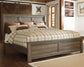 Juararo  Panel Bed With Mirrored Dresser, Chest And Nightstand