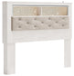 Altyra  Bookcase Headboard Bed With Mirrored Dresser
