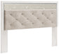 Altyra  Panel Headboard Bed With Mirrored Dresser, Chest And Nightstand