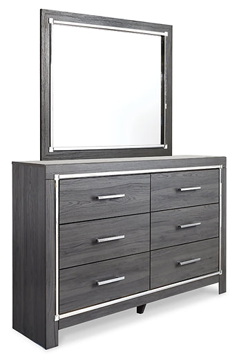 Lodanna  Panel Bed With 2 Storage Drawers, Dresser, Mirror And Nightstand