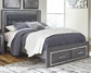 Lodanna  Panel Bed With 2 Storage Drawers, Dresser, Mirror And Nightstand