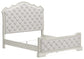 Arlendyne California  Upholstered Bed With Mirrored Dresser