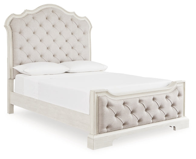 Arlendyne  Upholstered Bed With Mirrored Dresser