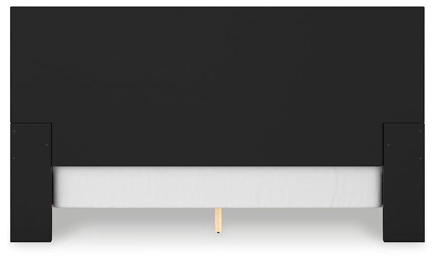 Londer  Panel Bed With Mirrored Dresser And Nightstand