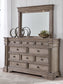 Blairhurst  Panel Bed With Mirrored Dresser, Chest And Nightstand
