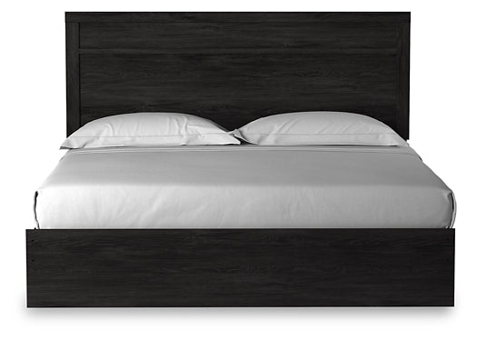 Belachime  Panel Bed With Mirrored Dresser, Chest And Nightstand