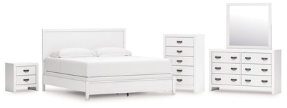 Binterglen  Panel Bed With Mirrored Dresser, Chest And Nightstand