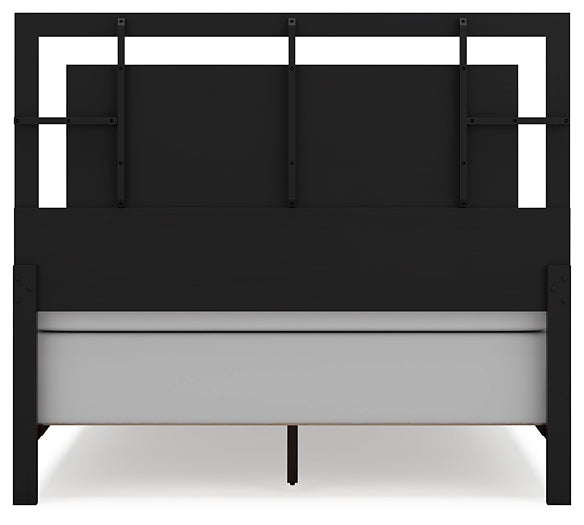 Covetown  Panel Bed With Mirrored Dresser, Chest And Nightstand
