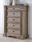 Blairhurst California  Panel Bed With Mirrored Dresser, Chest And Nightstand