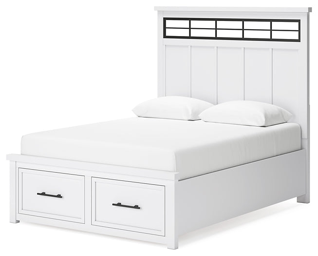 Ashbryn  Panel Storage Bed With Mirrored Dresser, Chest And Nightstand