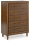 Lyncott  Upholstered Bed With Mirrored Dresser, Chest And Nightstand