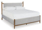 Lyncott California  Upholstered Bed With Mirrored Dresser, Chest And Nightstand