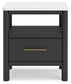 Cadmori  Upholstered Panel Bed With Mirrored Dresser, Chest And Nightstand