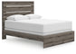 Graystorm  Panel Bed With Mirrored Dresser, Chest And Nightstand