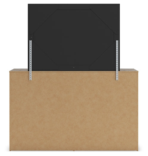 Graystorm  Panel Bed With Storage With Mirrored Dresser, Chest And Nightstand