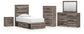 Graystorm  Panel Bed With Storage With Mirrored Dresser, Chest And Nightstand