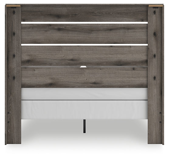 Graystorm  Panel Bed With Mirrored Dresser