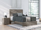 Graystorm  Panel Bed With Mirrored Dresser