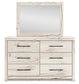 Lawroy  Panel Headboard With Mirrored Dresser, Chest And Nightstand
