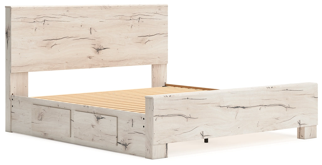 Lawroy  Panel Bed With Mirrored Dresser, Chest And Nightstand