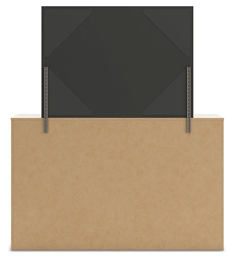 Lawroy  Panel Headboard With Mirrored Dresser