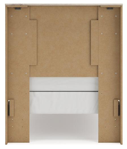 Lawroy  Panel Headboard With Mirrored Dresser